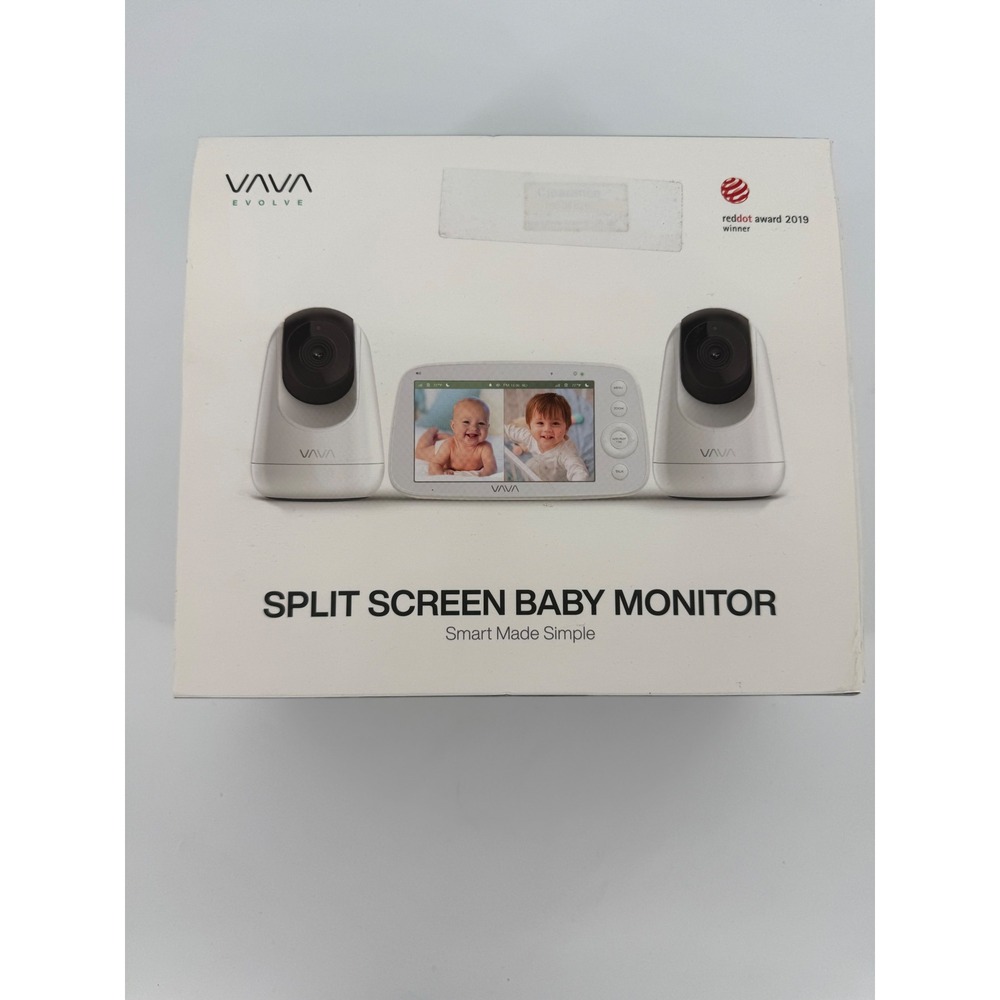 VAVA Evolve Split Screen Baby Monitor 5in 720P HD 2 Cameras VA-IH009 White